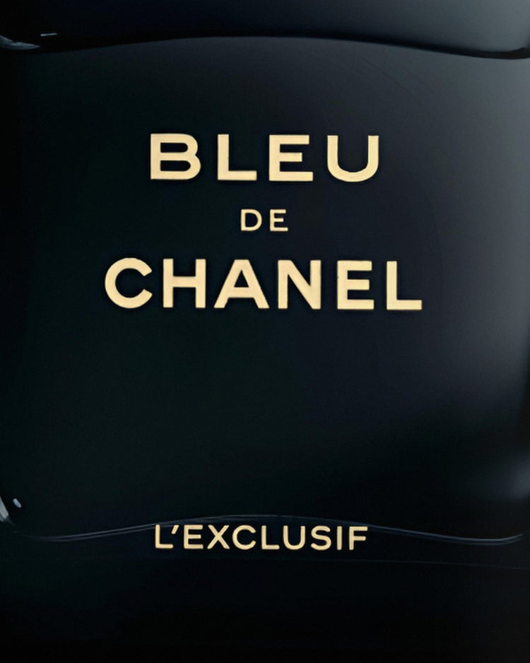 Detalle del frasco de Bleu de Chanel L'Exclusif