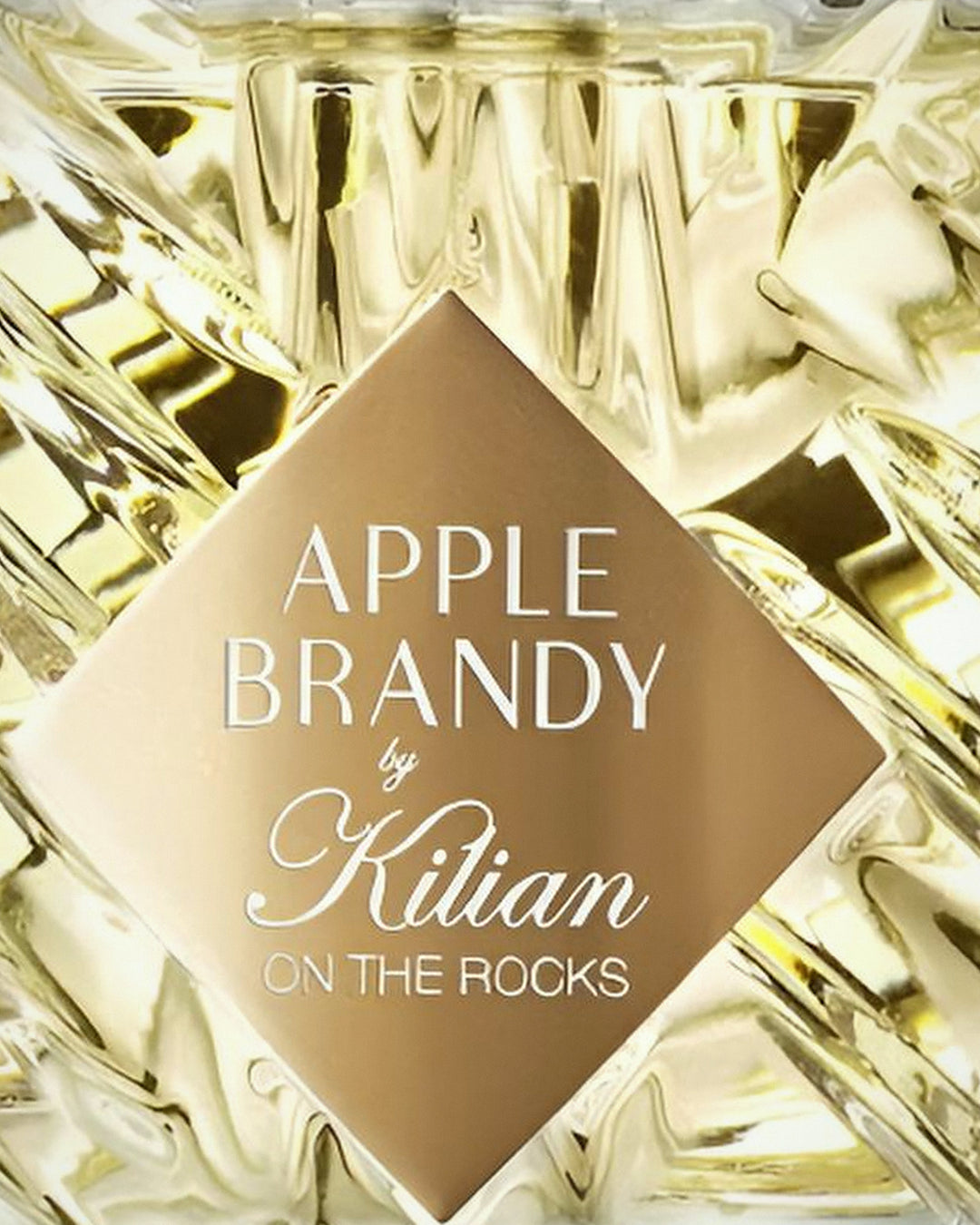 Detalle de la etiqueta de Apple Brandy on the Rocks de Kilian