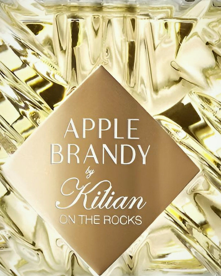 Detalle de la etiqueta de Apple Brandy on the Rocks de Kilian