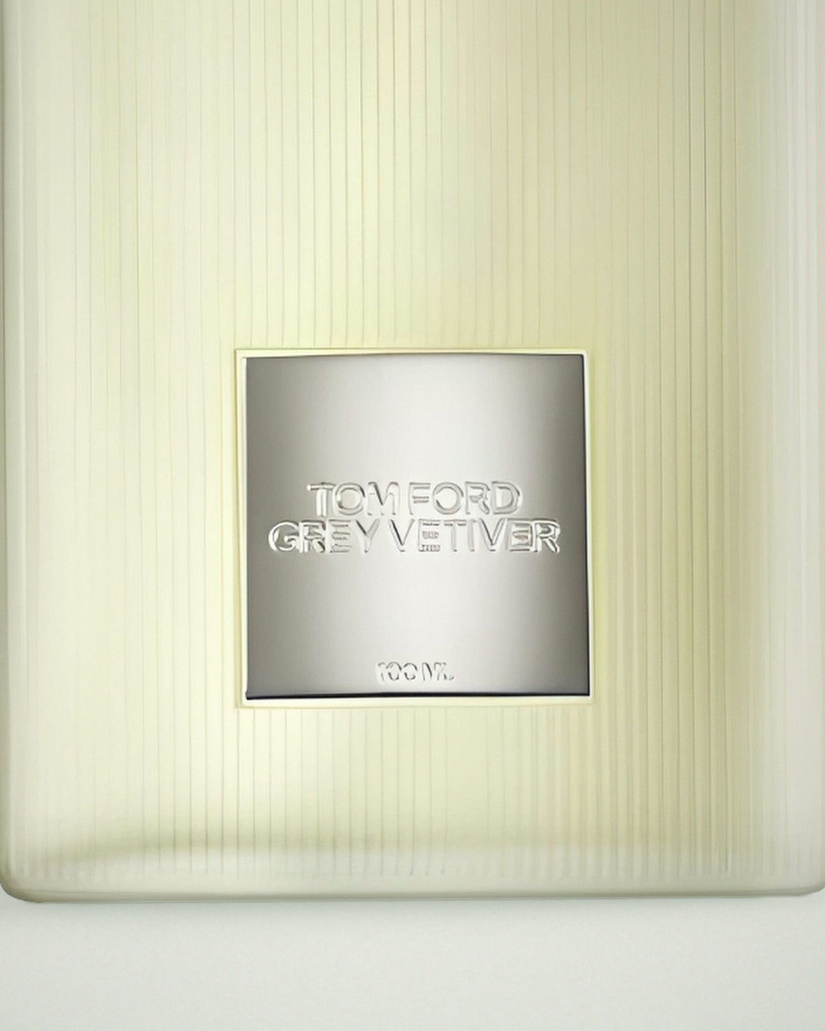 Detalle de la etiqueta de Grey Vetiver de Tom Ford